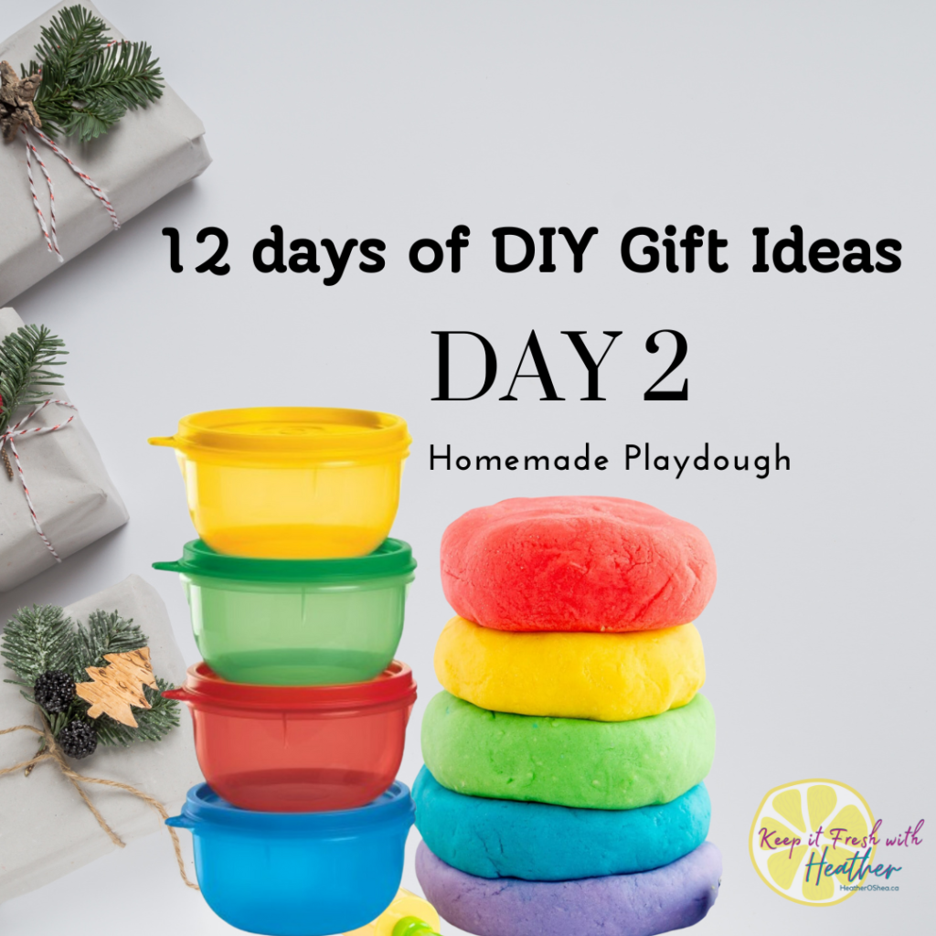 12 days if DIY gift ideas Day 2 Homemade playdough
