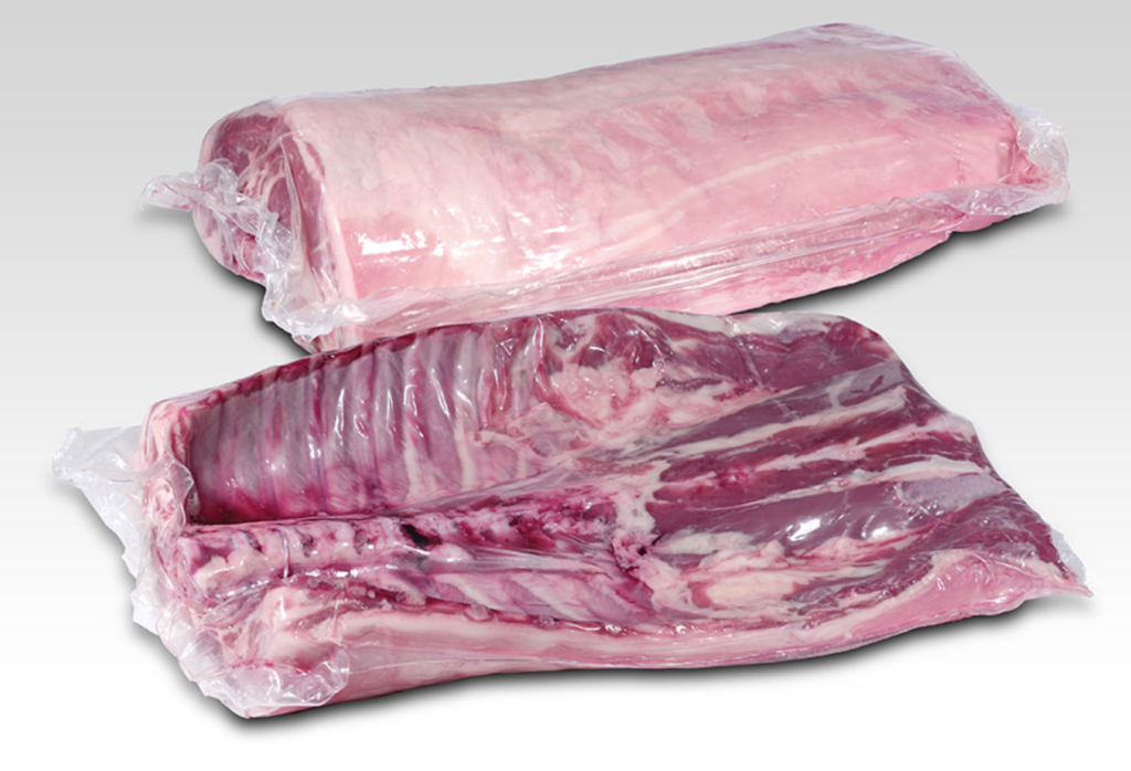 Cryovac packaged meats.